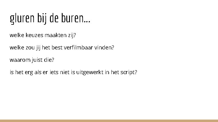 gluren bij de buren. . . welke keuzes maakten zij? welke zou jij het