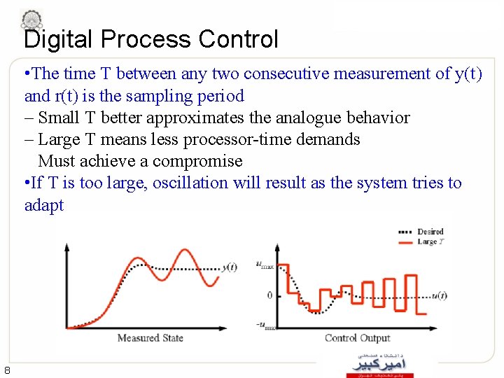 Digital Process Control • The time T between any two consecutive measurement of y(t)
