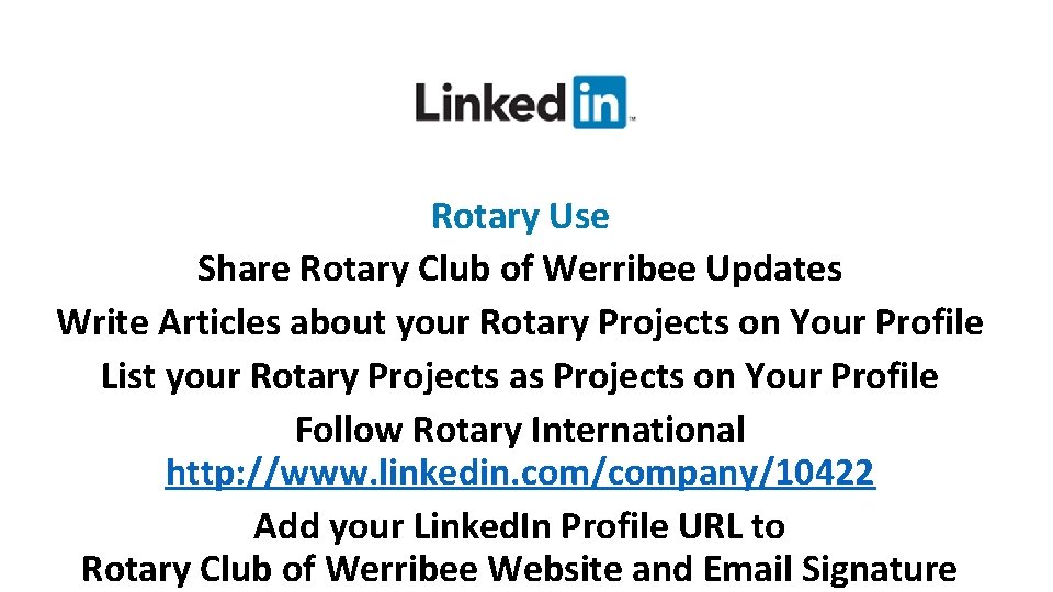 Rotary Use Share Rotary Club of Werribee Updates Write Articles about your Rotary Projects