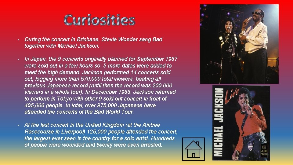 Curiosities - During the concert in Brisbane, Stevie Wonder sang Bad together with Michael Curiosities - During the concert in Brisbane, Stevie Wonder sang Bad together with Michael