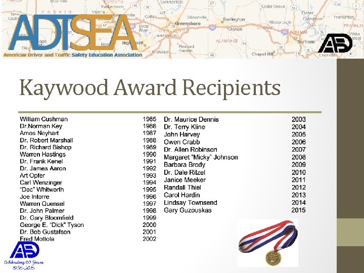 Kaywood Award Recipients 