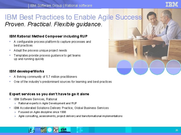 IBM Software Group | Rational software IBM Best Practices to Enable Agile Success Proven.