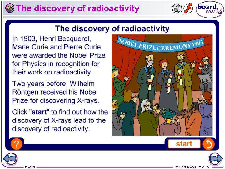 The discovery of radioactivity 6 of 34 © Boardworks Ltd 2006 