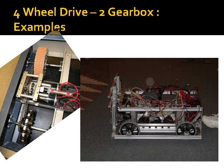 4 Wheel Drive – 2 Gearbox : Examples 