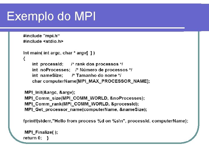 Exemplo do MPI 