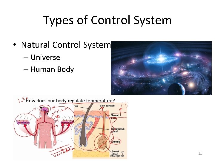 Types of Control System • Natural Control System – Universe – Human Body 11 Types of Control System • Natural Control System – Universe – Human Body 11