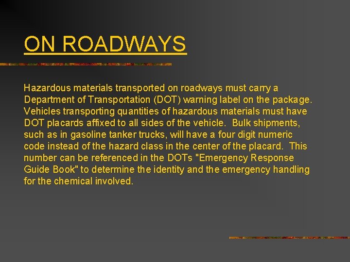 HAZARDOUS MATERIALS Hazardous materials can be silent killers