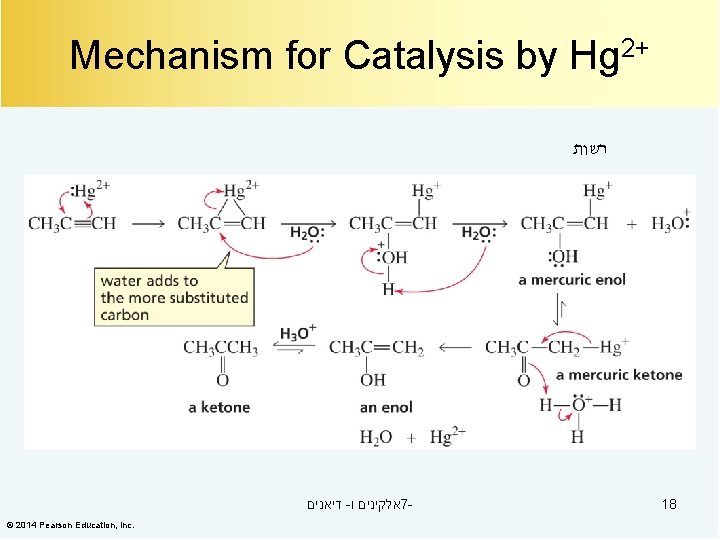 Mechanism for Catalysis by Hg 2+ רשות דיאנים - אלקינים ו 7© 2014 Pearson