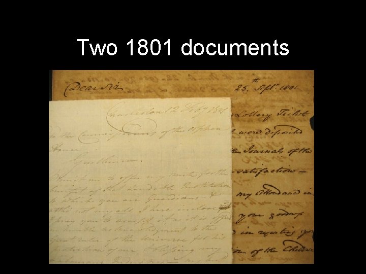 Two 1801 documents 