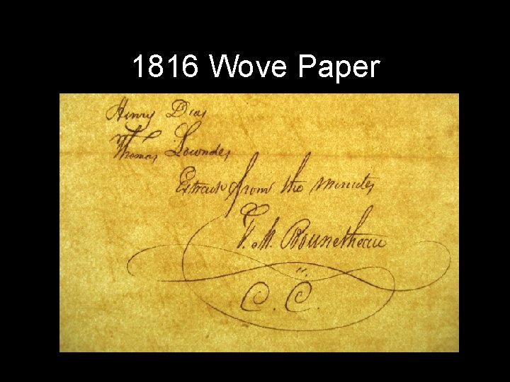 1816 Wove Paper 