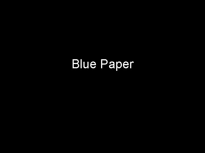 Blue Paper 