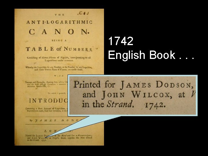 1742 English Book. . . 