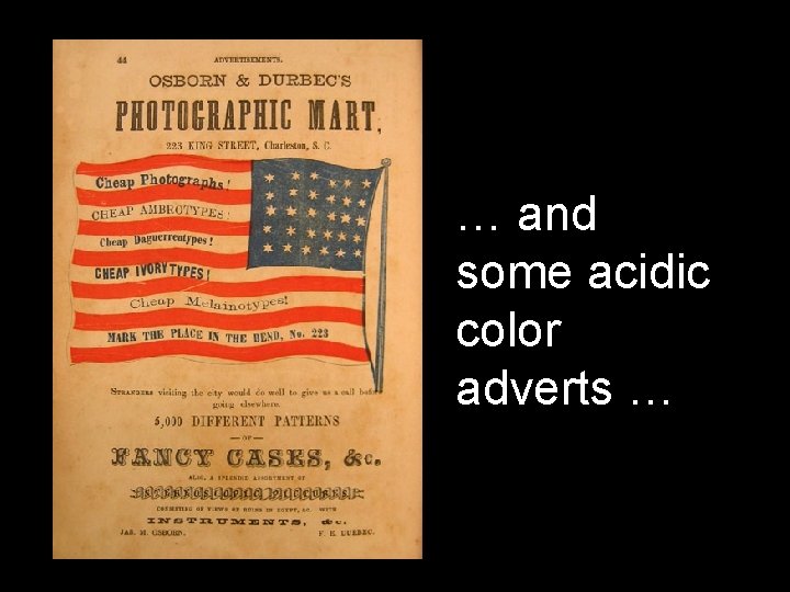 … and some acidic color adverts … 