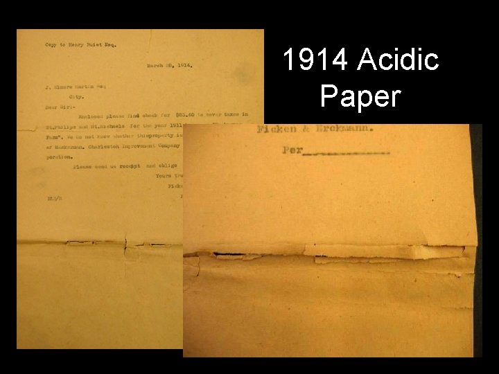 1914 Acidic Paper 