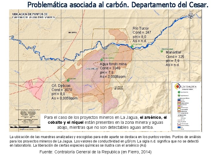Problemática asociada al carbón. Departamento del Cesar. Río Tucuy Cond = 247 p. H