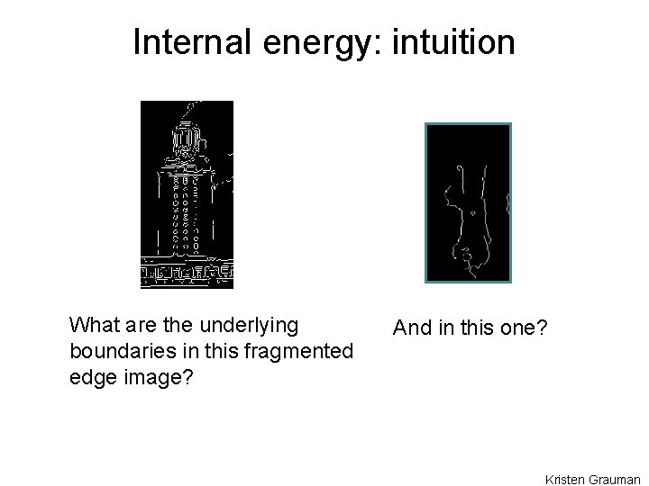 Internal energy: intuition What are the underlying boundaries in this fragmented edge image? And