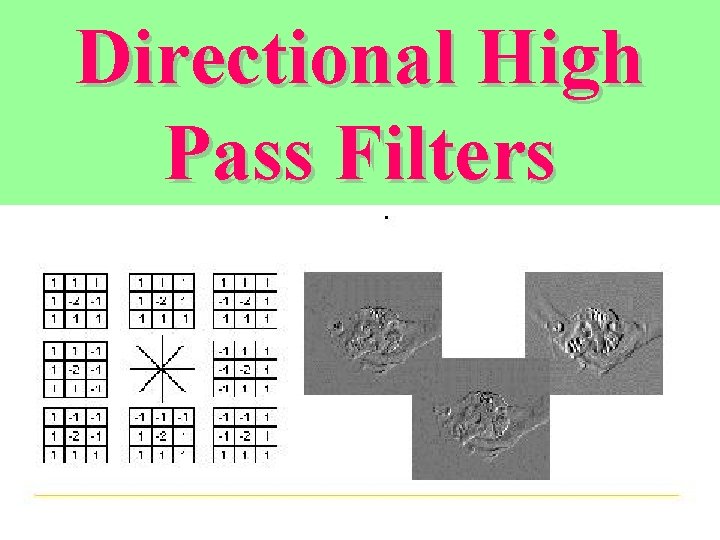 Directional High Pass Filters 