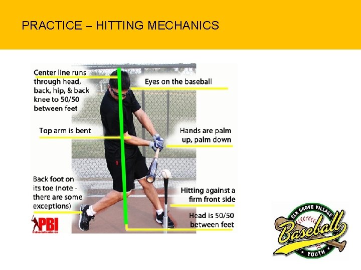 PRACTICE – HITTING MECHANICS 