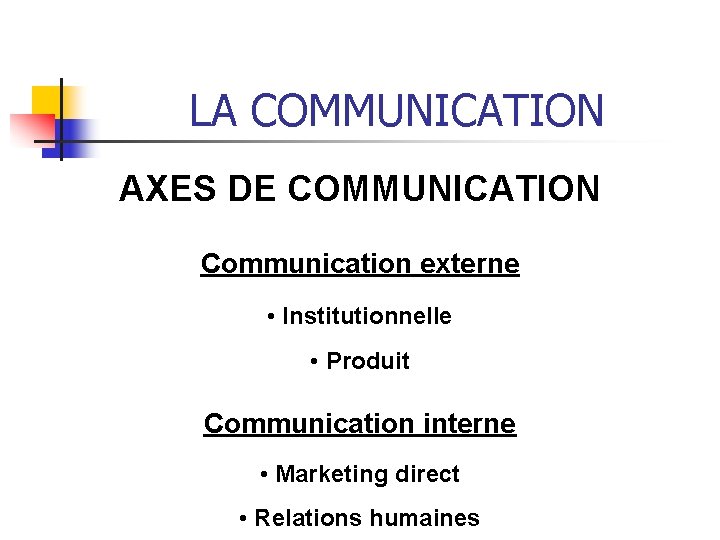 COMMUNICATION EN MARKETING B to B maj 120607