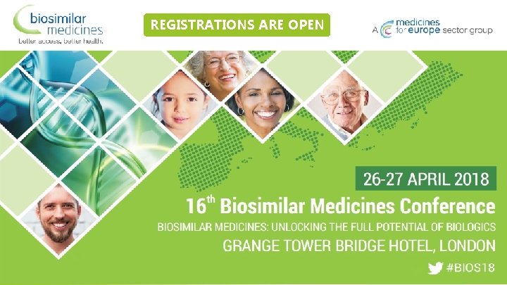 REGISTRATIONS ARE OPEN patients • quality • value • sustainability • partnership 