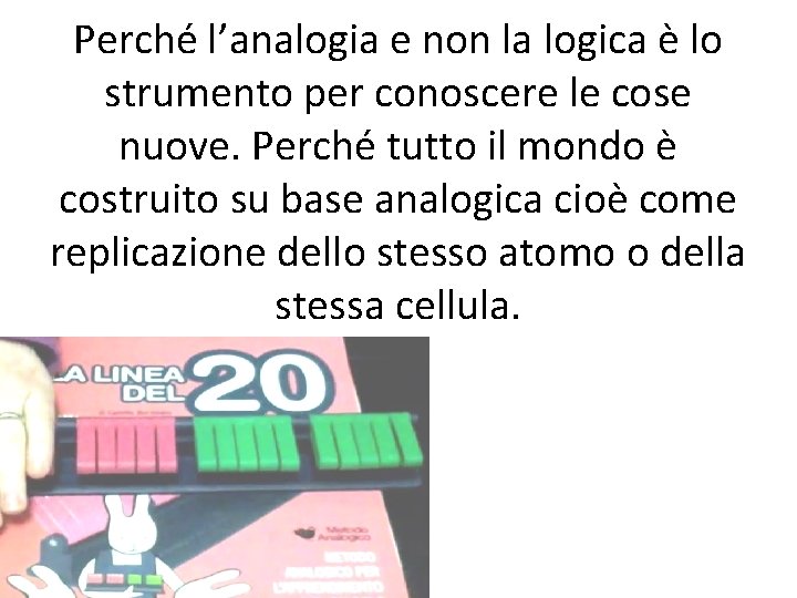 Perché l’analogia e non la logica è lo strumento per conoscere le cose nuove.