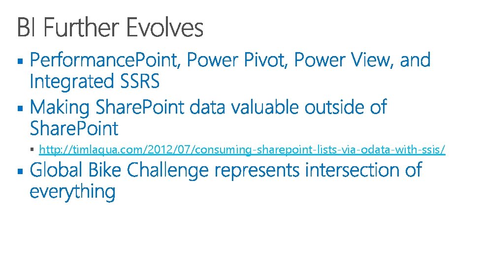 § § § http: //timlaqua. com/2012/07/consuming-sharepoint-lists-via-odata-with-ssis/ § 