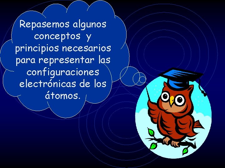 Repasemos algunos conceptos y principios necesarios para representar las configuraciones electrónicas de los átomos.