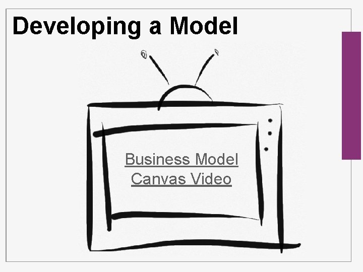 Developing a Model Business Model Canvas Video 