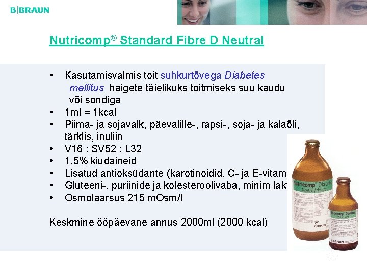 Nutricomp® Standard Fibre D Neutral • • Kasutamisvalmis toit suhkurtõvega Diabetes mellitus haigete täielikuks