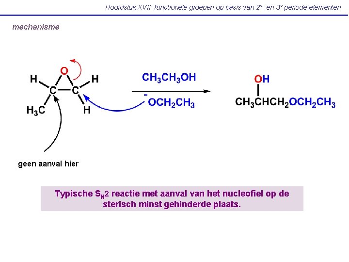 Hoofdstuk XVII: functionele groepen op basis van 2°- en 3° periode-elementen mechanisme geen aanval