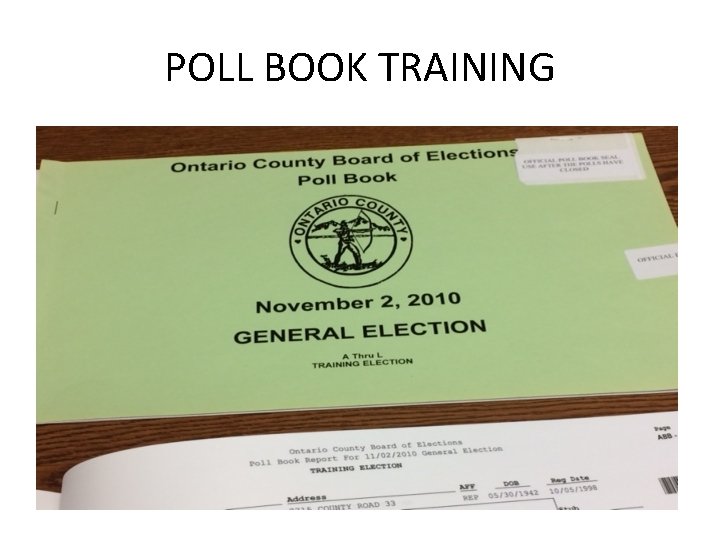 POLL BOOK TRAINING 