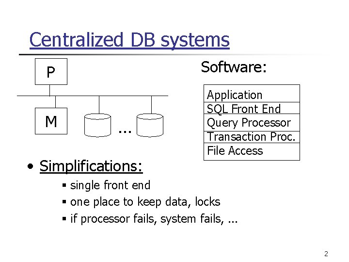 Distributed Data Management Distributed Systems Department of Computer