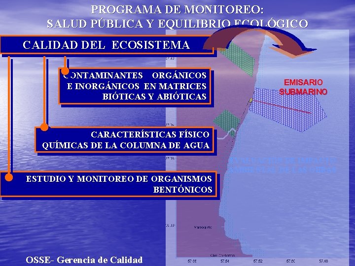 PROGRAMA DE MONITOREO: SALUD PÚBLICA Y EQUILIBRIO ECOLÓGICO CALIDAD DEL ECOSISTEMA CONTAMINANTES ORGÁNICOS E