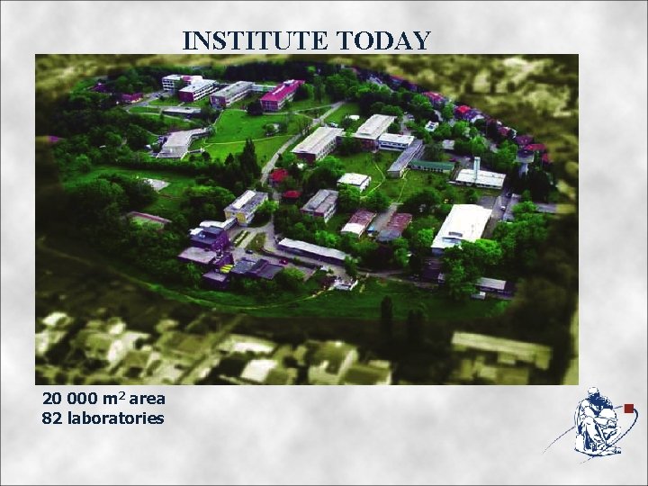 INSTITUTE TODAY 20 000 m 2 area 82 laboratories 