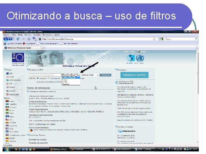 Otimizando a busca – uso de filtros 