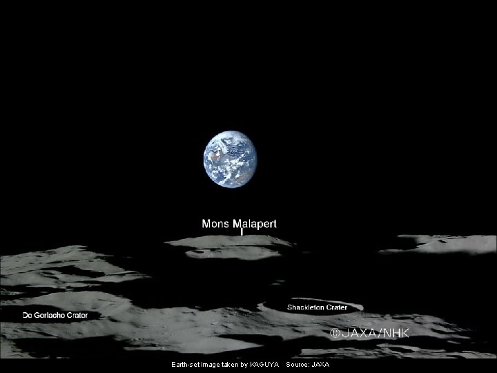 Dec 15, 2008 Earth-set image taken by KAGUYA Lunar. SS Source: JAXA Kimberly Albarico