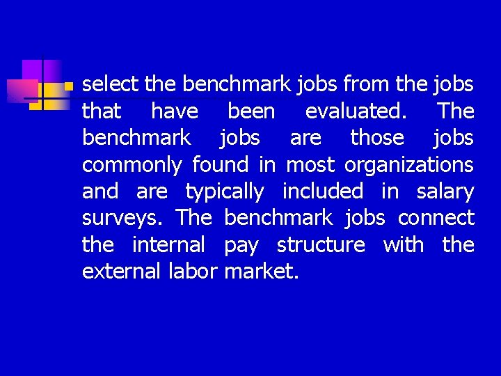 n select the benchmark jobs from the jobs that have been evaluated. The benchmark