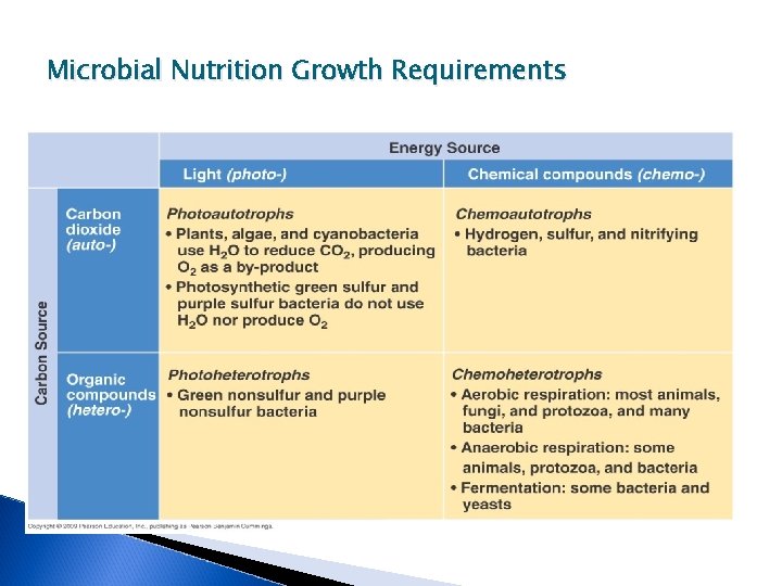 Microbial Nutrition Growth Requirements [INSERT FIGURE 6. 1] 