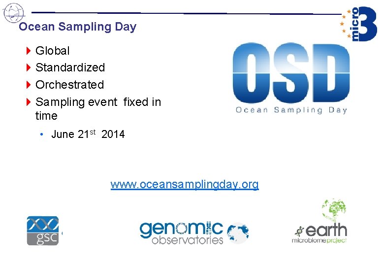 Ocean Sampling Day 4 Global 4 Standardized 4 Orchestrated 4 Sampling event fixed in Ocean Sampling Day 4 Global 4 Standardized 4 Orchestrated 4 Sampling event fixed in