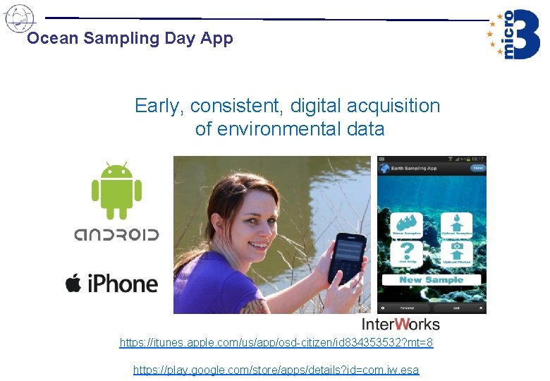 Ocean Sampling Day App Early, consistent, digital acquisition of environmental data https: //itunes. apple. Ocean Sampling Day App Early, consistent, digital acquisition of environmental data https: //itunes. apple.