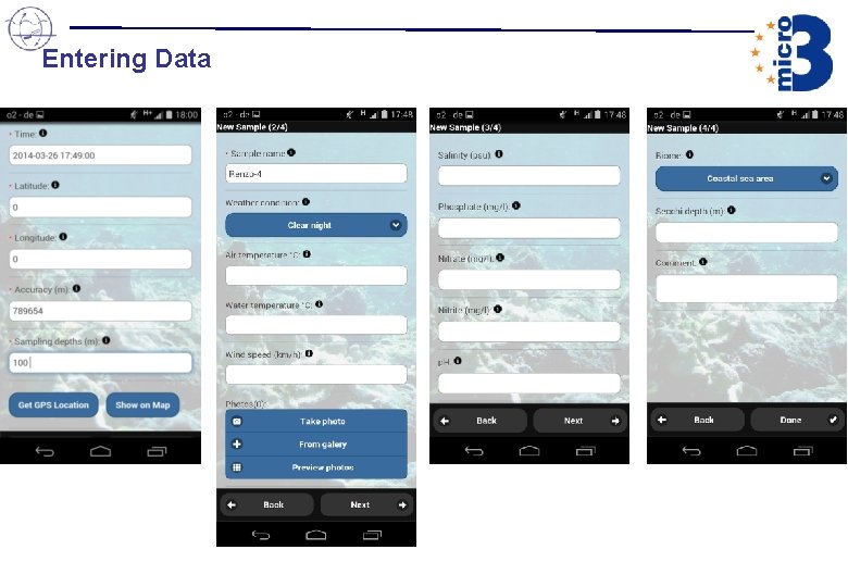 Entering Data Entering Data