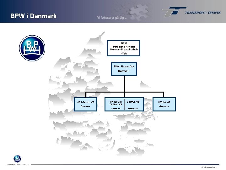 BPW i Danmark BPW Bergische Achsen Kommanditgesellschaft Wiehl BPW Finans A/S Danmark HBN-Teknik A/S