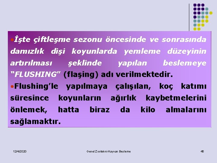  • İşte çiftleşme sezonu öncesinde ve sonrasında damızlık dişi koyunlarda yemleme düzeyinin artırılması