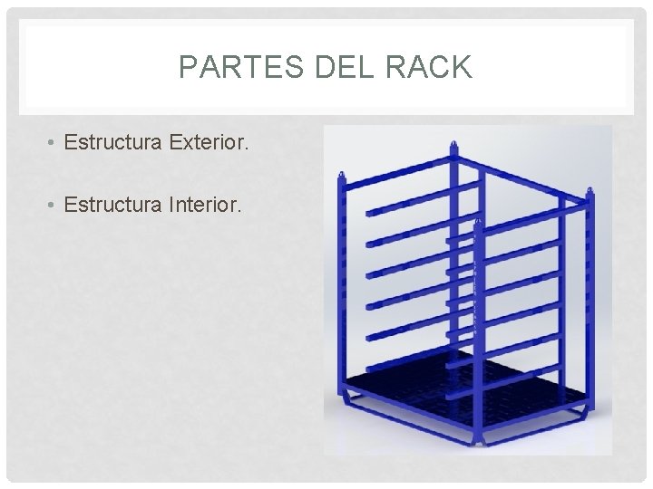 PARTES DEL RACK • Estructura Exterior. • Estructura Interior. 