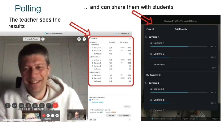 Polling The teacher sees the results © 2018 Cisco and/or its affiliates. All rights