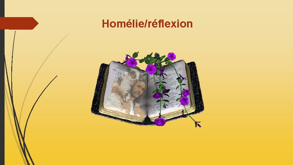 Homélie/réflexion Homélie/réflexion