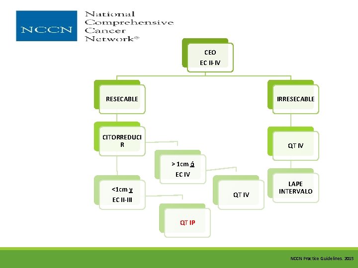 CEO EC II-IV RESECABLE IRRESECABLE CITORREDUCI R QT IV > 1 cm ó EC