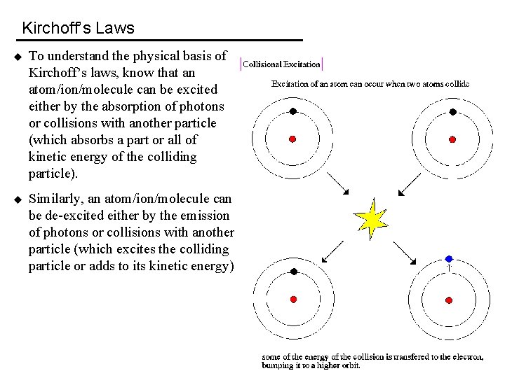 Kirchoff’s Laws u To understand the physical basis of Kirchoff’s laws, know that an