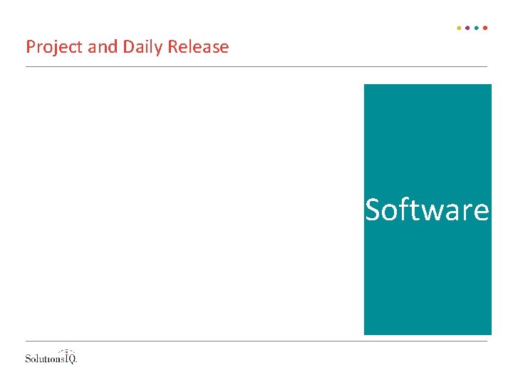 Project and Daily Release Software 